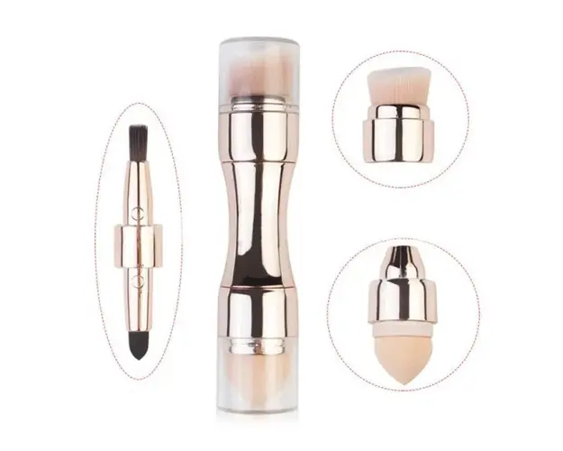 Pensula Makeup Multifunctionala 4 in 1 Gold
