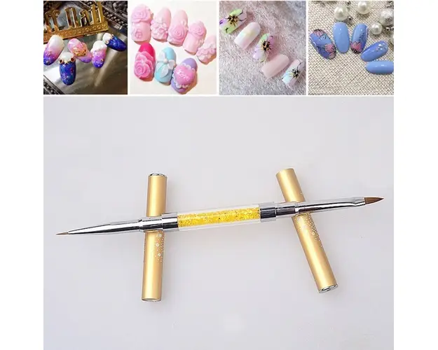 PENSULA UNGHII - CU DOUA CAPETE PENTRU ACRYL SI GEL Auriu