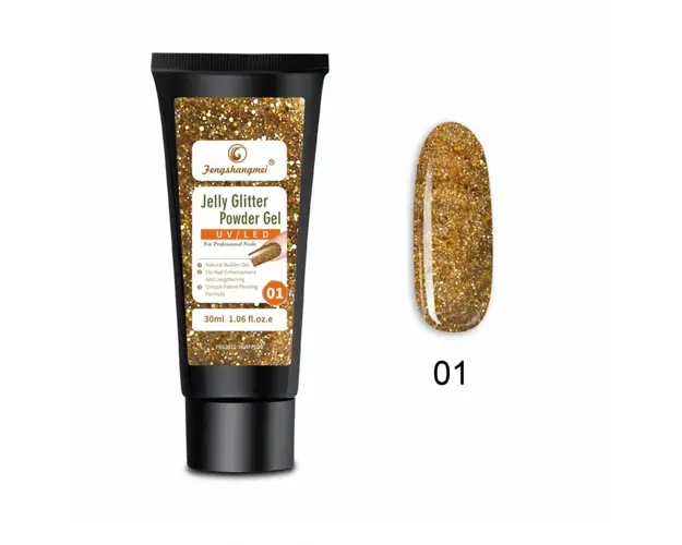 Polygel Jelly Glitter FSM 30ml - 01