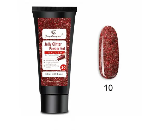 Polygel Jelly Glitter FSM 30ml - 10