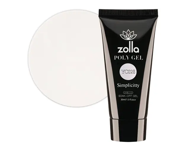 Polygel Zolla Simplicity YC028, 30ml CLEAR