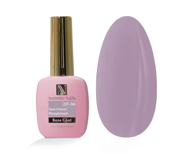 Rubber Base Annette Nails Dark French Rosybrown DF-06