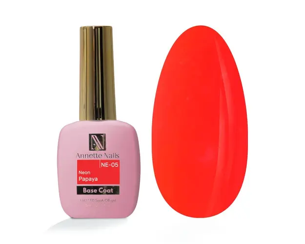 Rubber Base Annette Nails Neon Papaya NE-05