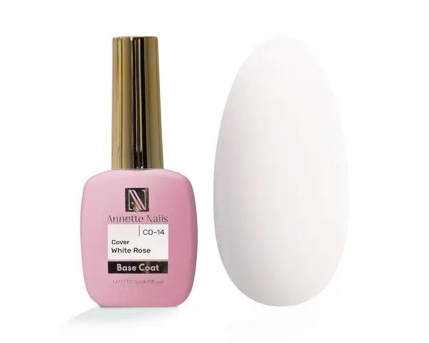 Rubber Base Annette Nails Cover White Rose CO-14