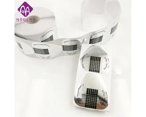 Sabloane Constructie Unghii Silver - 500 buc