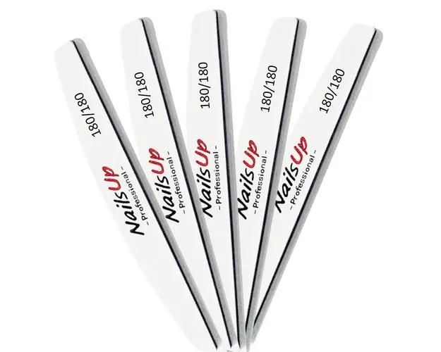 Set 10 buffer tip pila 2 in 1 refolosibile NailsUp, semiluna, granulatie 180/180