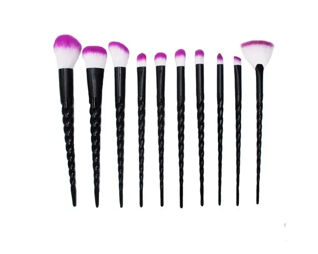 Set 10 Pensule Machiaj Unicorn Negre - C03