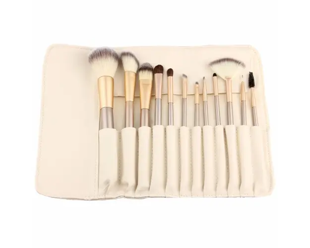 Set 12 Pensule Profesionale Pentru Machiaj, Crem