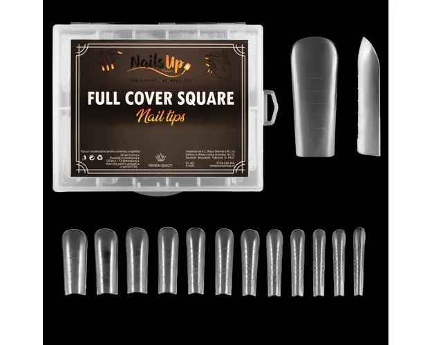 Tipsuri NailsUp Full Cover Square 120 buc/set