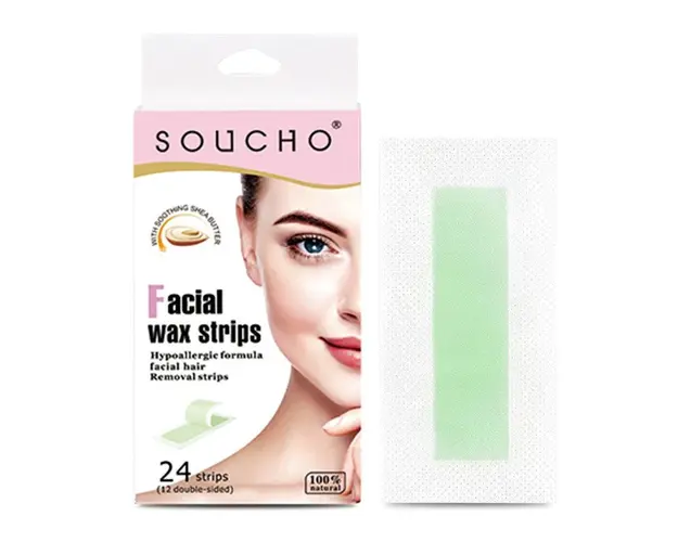 Set 24 Benzi Depilatoare Faciala Cu Unt De Shea 100% Natural