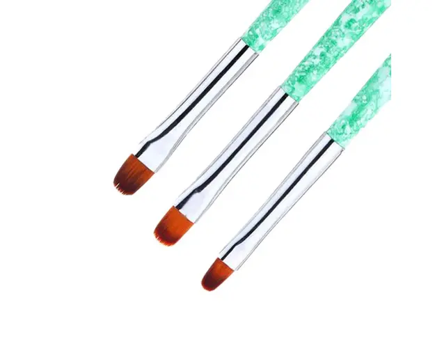 Set 3 Pensule Gel Limba Pisica Marble Green