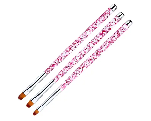 Set 3 Pensule Limba de Pisica Marble Pink