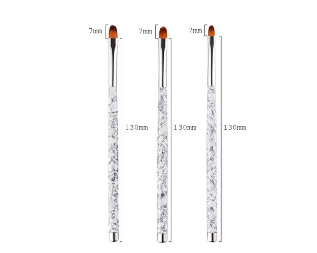 Set 3 Pensule Limba Pisica Marble White