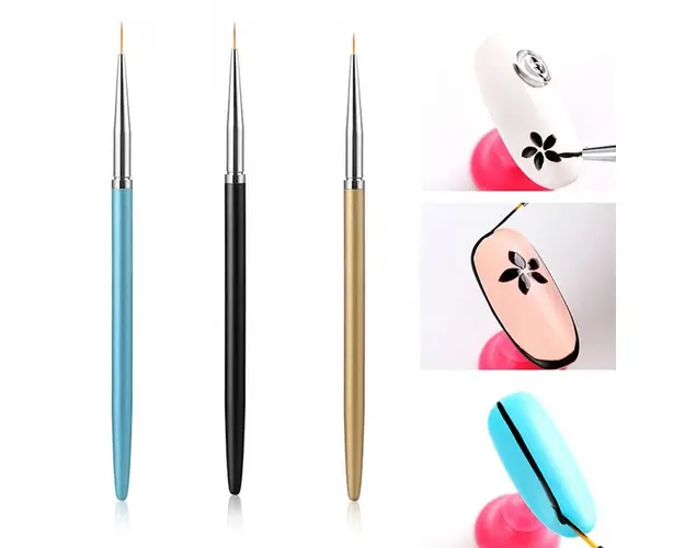 Set 3 Pensule Pictura Rainbow Linii Fine