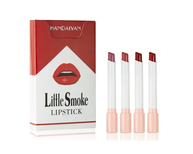 Set 4 Rujuri tip tigara, Matte, rezistente la apa, Set B