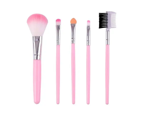 Set 5 Pensule Pentru Machiaj, Roz