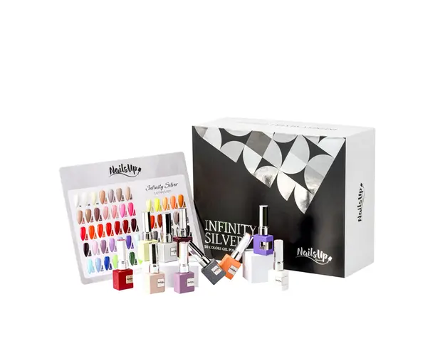 Set 50 Oja Semipermanenta NailsUp - Infinity Silver, Cadou Catalog