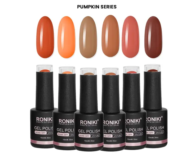Set 6 Oje Semipermanente Roniki 10ml - Pumpkin Series