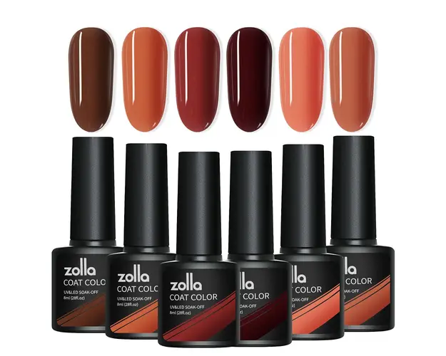 Set 6 Oje Semipermanente Zolla - Brown Series 8ml