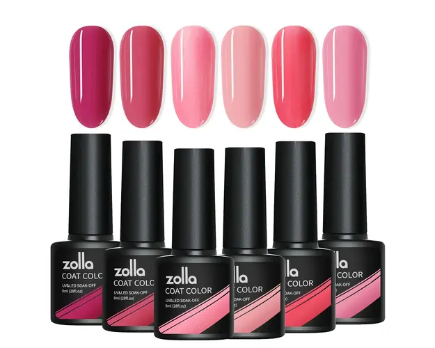 Set 6 Oje Semipermanente Zolla - Pink Series 8ml
