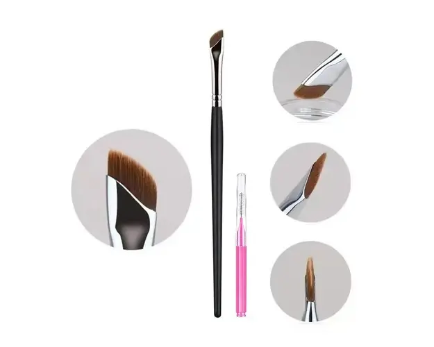 Set Pensula Eyeliner si Perie Sprancene Roz