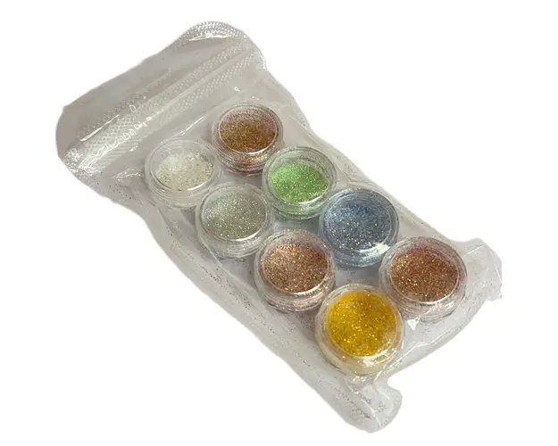 Set Sclipici, Nail art, 8 Culori