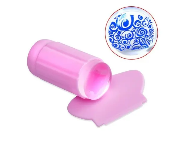 Stampila Unghii Din SIlicon Roz