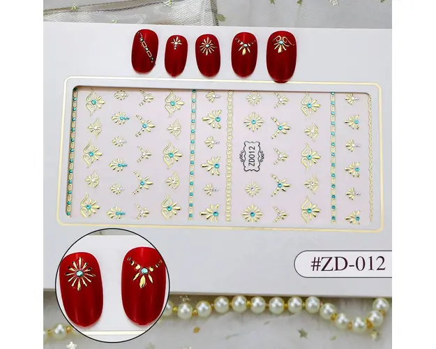 Sticker 3D Manichiura Nail Art Cristal ZD012