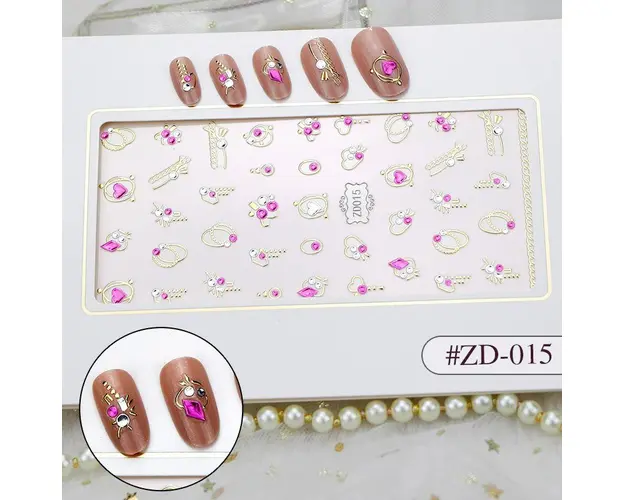Sticker 3D Manichiura Nail Art Cristal ZD015