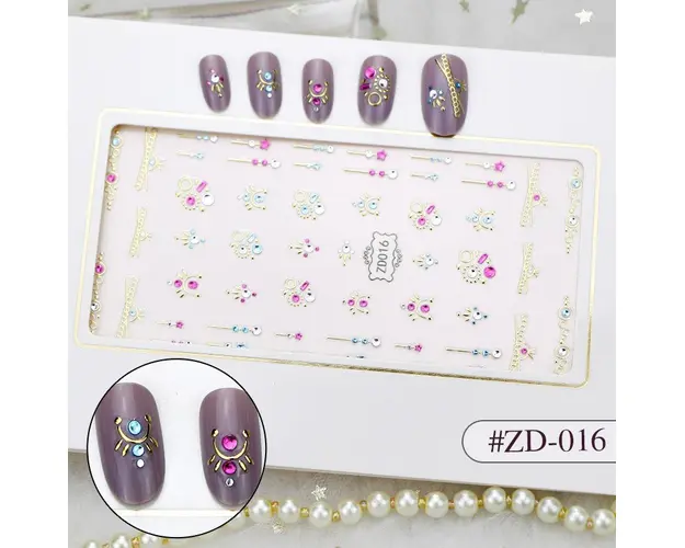 Sticker 3D Manichiura Nail Art Cristal ZD016