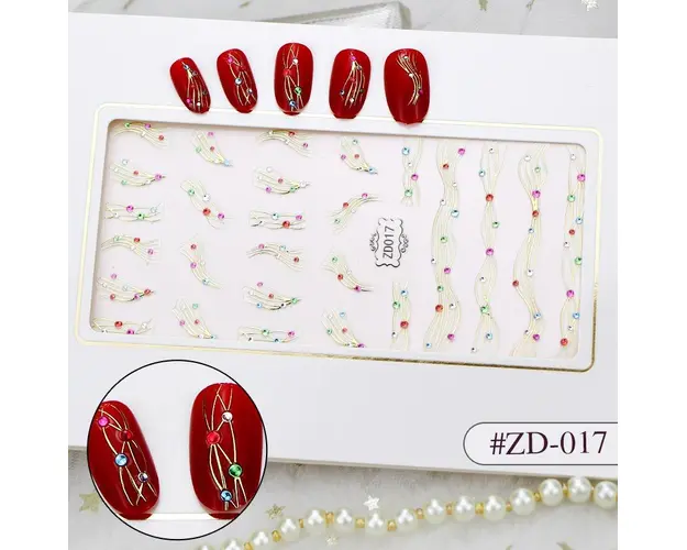 Sticker 3D Manichiura Nail Art Cristal ZD017