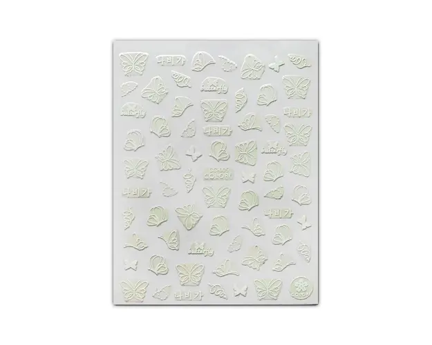 Sticker decor unghii autoadeziv, fosforescent CC-005