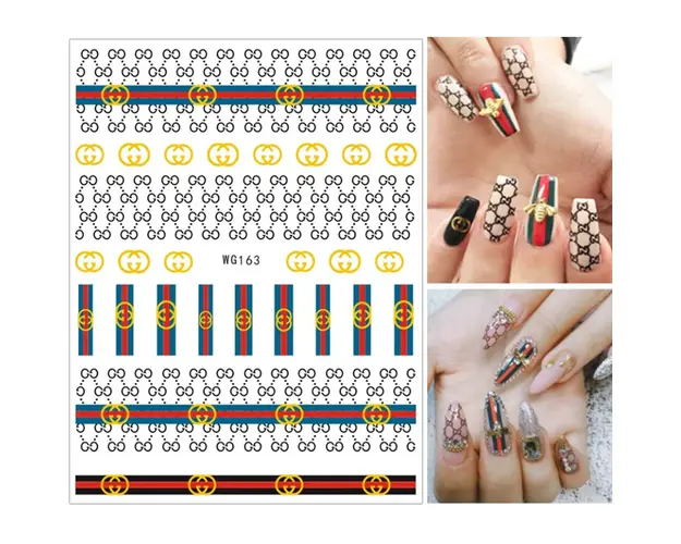 Sticker decor unghii autoadeziv WG163