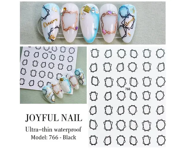 STICKER UNGHII - Black JO 766