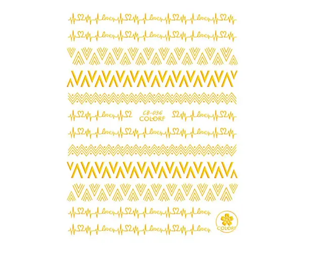 Sticker Unghii Gold - CB036