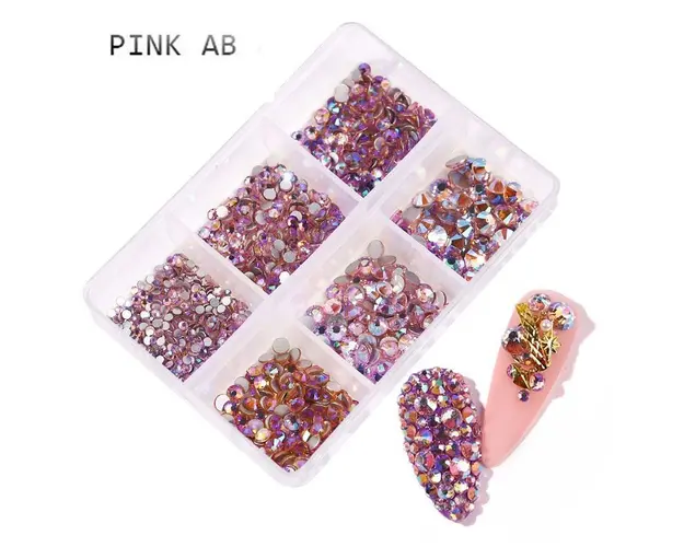 Strasuri unghii diverse marimi, Champagne 01