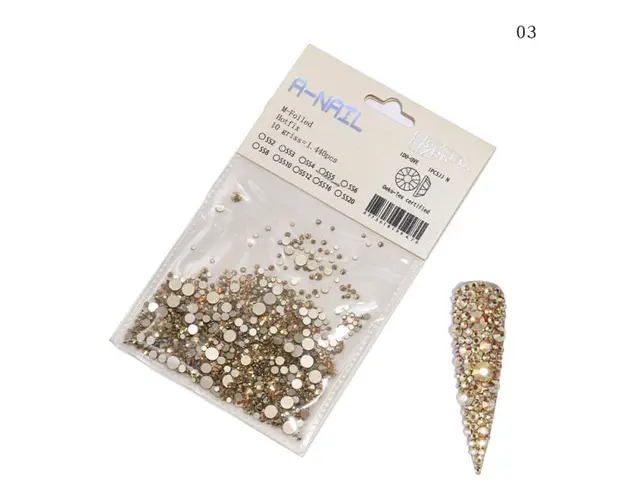 Strasuri Unghii Diverse marimi Nail Art - 1440 Bucati - 03