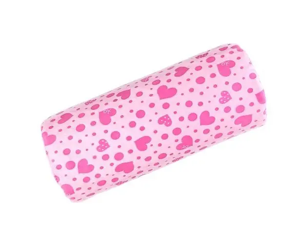 Suport Mana Textil Roz Cu Inimioare