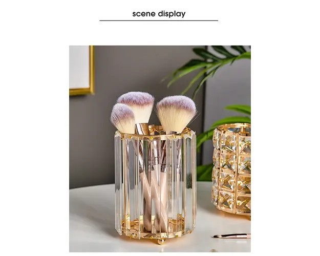 Suport pensule Makeup, Gold