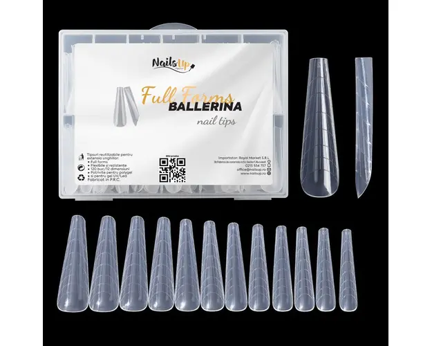 Tipsuri Reutilizabile NailsUp Full Forms Ballerina 120Buc
