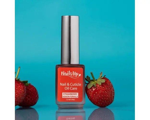 Ulei Cuticule 12 ml, NailsUp, Capsuni Keratina