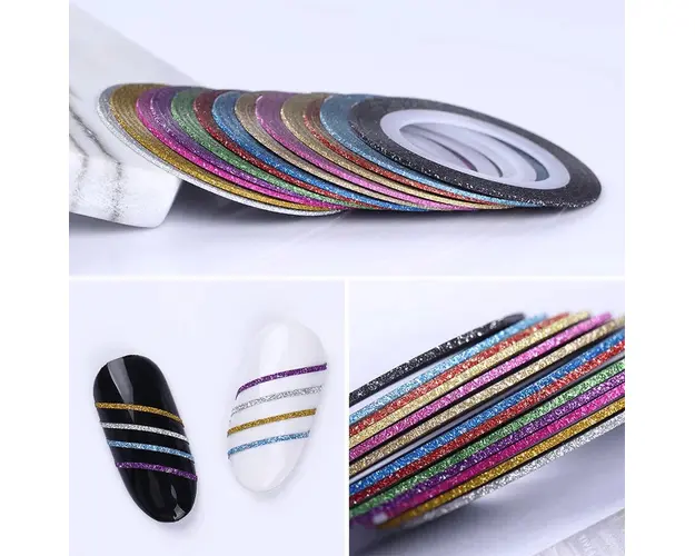 Banda Decorativa Glitter Set 10 culori- 1mm. - BDG2 - EVERIN