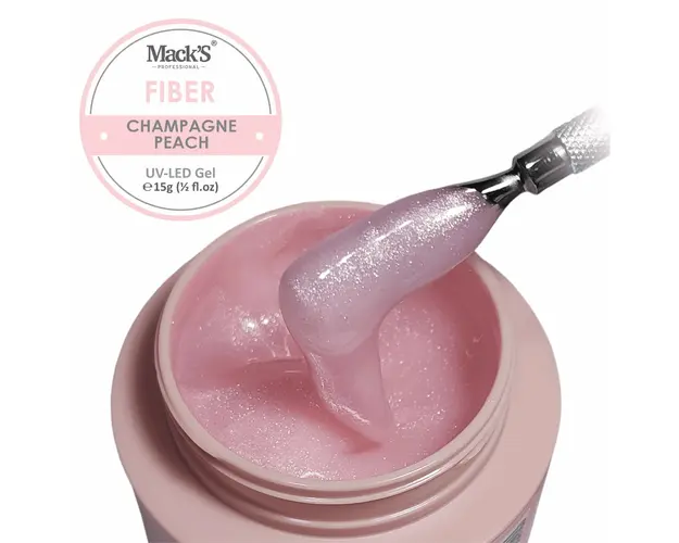 Gel Constructie Fiber Champagne Peach 50ml Macks - FCP50-MKS - Everin.ro