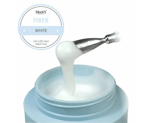Gel Constructie Fiber White 50ml Macks - FW50-MKS - Everin.ro