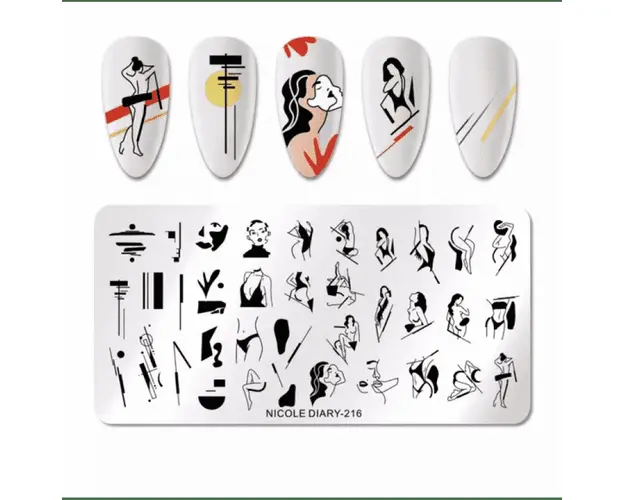 Matrita metalica pentru decor unghii ND-216 - ND-216 - Everin.ro