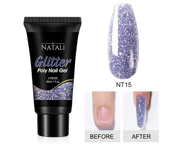Polygel Glitter Natali NT15 30gr - NT15 - Everin