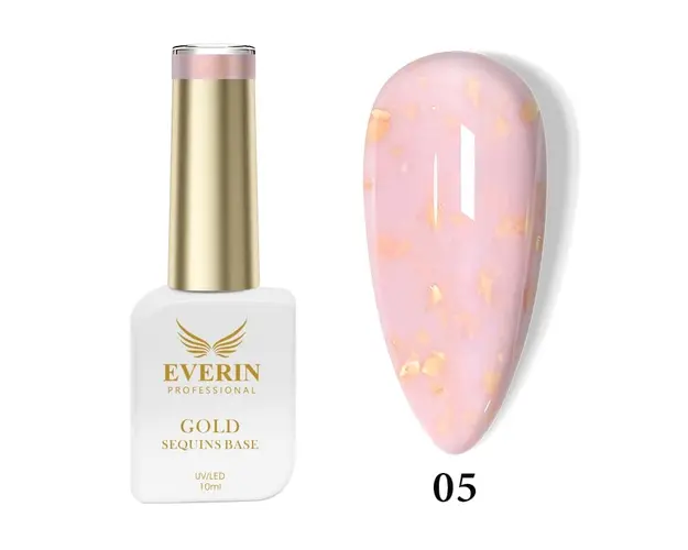 Rubber Base Everin Gold Sequins Collection 10ml- 05 - Everin