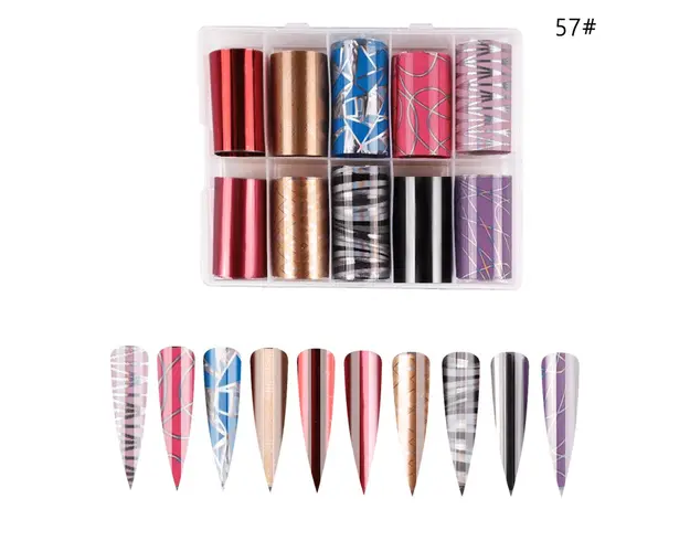 Set 10 folii de transfer 100x4cm. XKZ-57 - XKZ-57 - Everin.ro