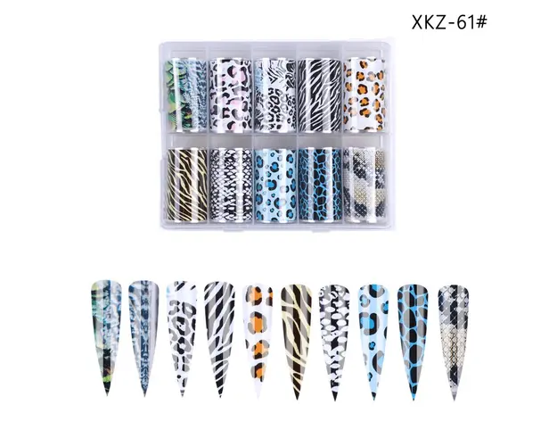 Set 10 folii de transfer 100x4cm. XKZ-61 - XKZ-61 - Everin.ro