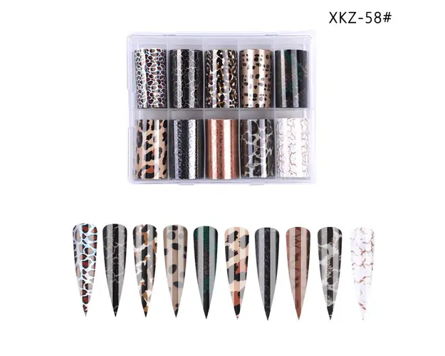 Set 10 folii de transfer 100x4cm. XKZ-58 - XKZ-58 - Everin.ro